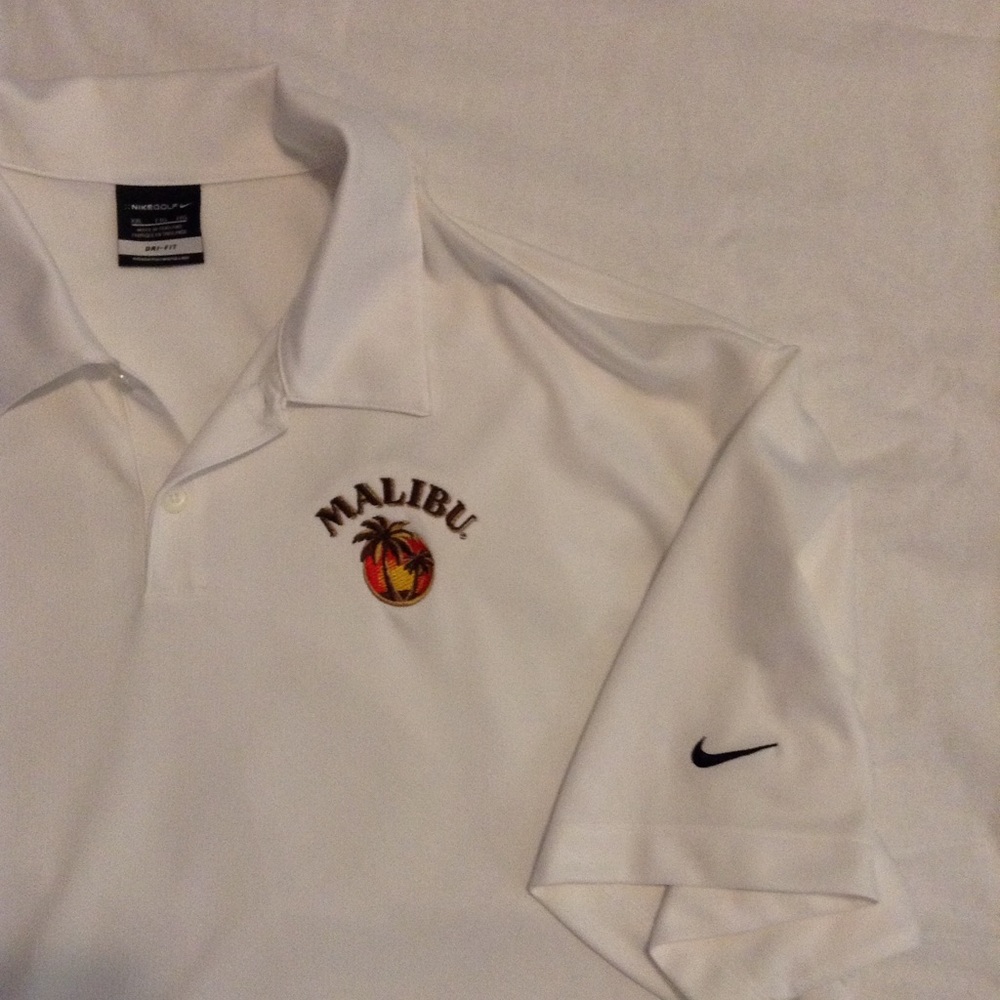 Nike Dri-Fit Polo with Malibu Rum Logo
